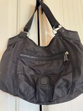 Kipling Gorilla Girlz Black Nylon Shoulder Bag with Front Zip